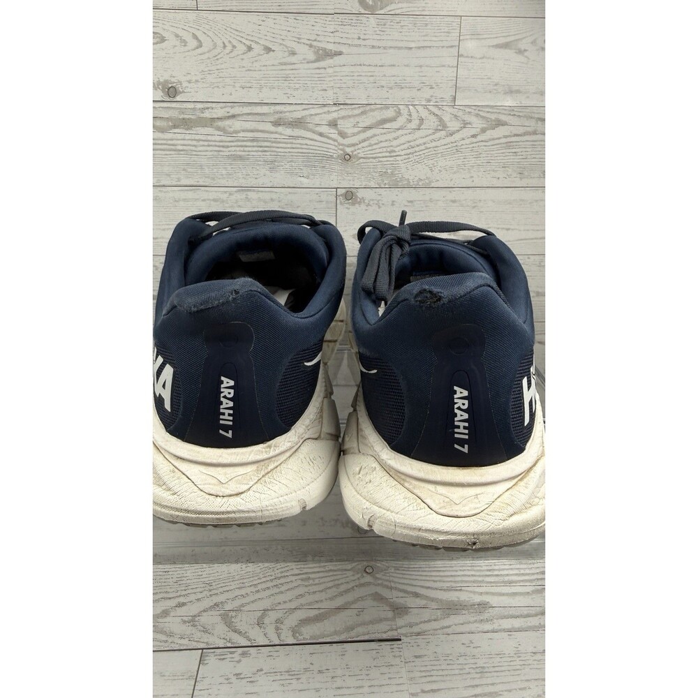 Hoka One One Navy Blue and White Athletic Running Shoes - Picture 6 of 7
